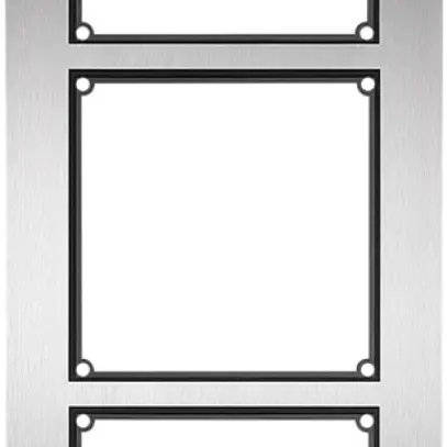 Boîtier AP pour interphone Hager elcom.modesta 3×1 2-fils avec cadre, acier fin 