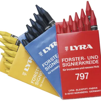 Craie de marquage Lyra 6-pans rouge 115mm 