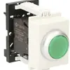 Pulsante luminoso AMD K&N, 24VAC/DC, 1Ch/1R 6A, 2UM, calotta verde 