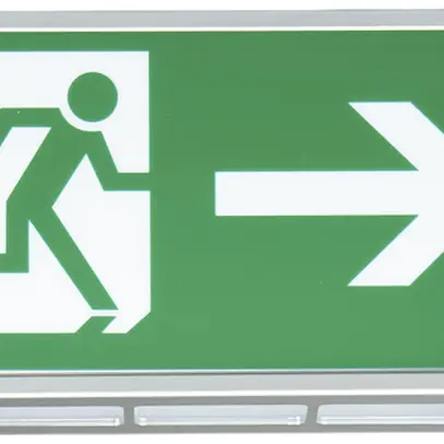 Lampada di emergenza/indicazione LED CALR PL+T-W, con autotest, 3h, muro 