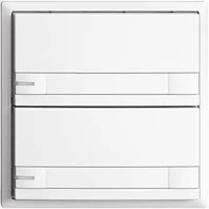 Pulsante KNX RGB EDUE, 250mW, c.LED RGB, carta, 2×pulsante, com.2×tasti, bi 