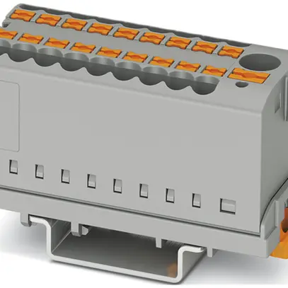 Bloc répartiteur Phoenix Contact PTFIX 7×2.5mm² vertical pour NS 35, noir/jaune 