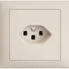 Prise INC EDIZIOdue T23 16A crema, avec bornes enf. 