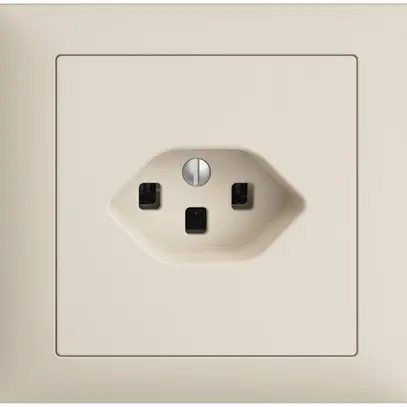 Prise INC EDIZIOdue T23 16A crema, avec bornes enf. 