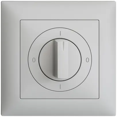 Kit frontal EDIZIOdue 0-1-0-1 88×88mm gris clair pour interrupteur rotatif 