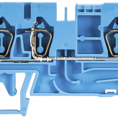 Durchgangs-Reihenklemme WKFN 0.13…4mm² 24A 800V 3×Federz.1 Et.Hutsch.TH35 hbl 
