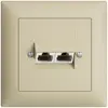 UP-Dose 2×RJ45/u 8P getr. EDIZIOdue vanille, ITplus 