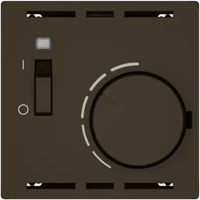 Thermostat d'ambiance EDIZIO.liv SNAPFIX® avec interrupteur 230VAC 50Hz br 