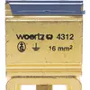 Borne de terre joignable Woertz 6…16mm² raccordement à vis 2×1 profil spécial 