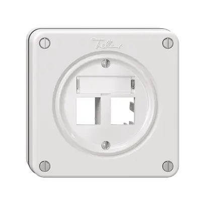 Kit de montage NUPU Feller freenet, pour sortie droite, double, blanc 