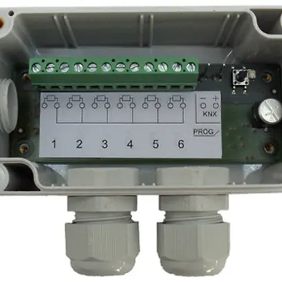 Thermostat d'ambiance KNX AP MDT SCN-RT6AP.01 6-can pour Pt1000 gris 