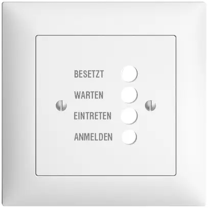 Kit frontal ENC EDIZIOdue blanc 88×88 pour station de porte 1334.D 