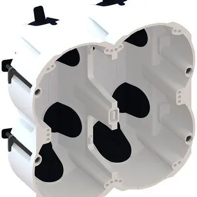 Boîte pour paroi creuse AGRO Quickbox ECON Pro, 2×2 Ø83mm hermétique blanc 