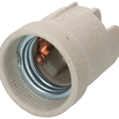 Douille E27 porcelaine noir avec trous de passage pour vis M4 