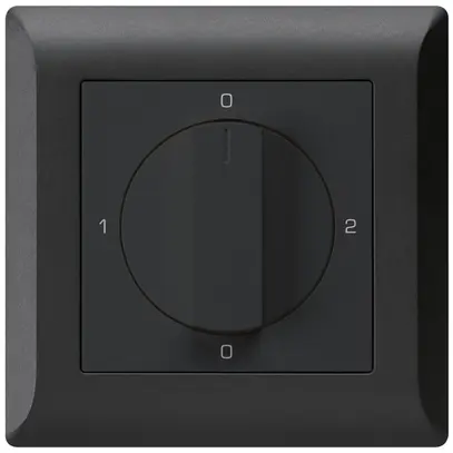 Interruttore rotativo INC kallysto.line 2/1L nero con manopola 