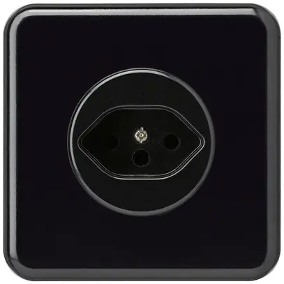 Prise ENC basico type 13 noir sans sécurité enfants 