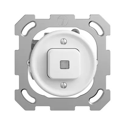 Interrupteur pouss.lum.ENC STANDARDdue 3/1L blanc, lentille LED jaune 