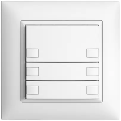 Pulsante INC KNX 3×EDIZIOdue bianco RGB senza LED 