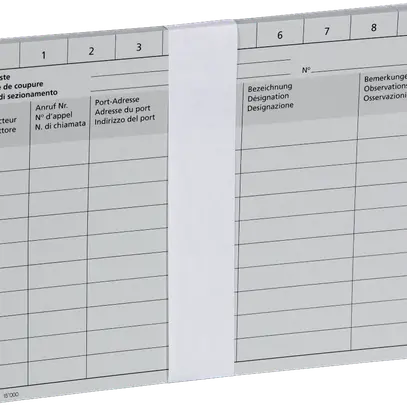 Carte de réglette de coupure R&M D/F/I gris/noir 