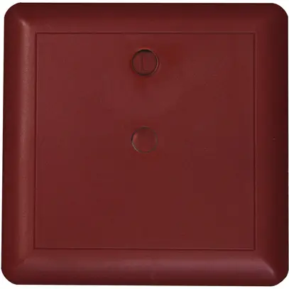 Coperchio ad innesto Ammer 115×115mm, disco selezione, termopl., rosso RAL3000 