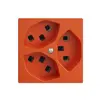 Prise EDIZIOdue 3×T23 orange, 16A, avec bornes enf. 