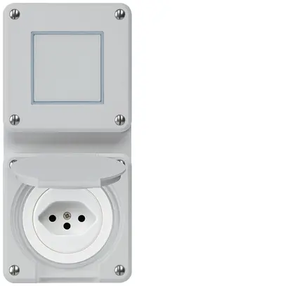 Combinaison ENC Hager robusto I-I verticale 3/1L+type 13, gris 