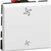 Interrupteur ventilateur INC MOS 3/1L 10A blanc 1mod. 