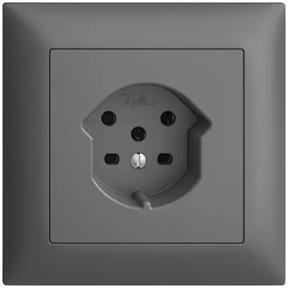 Prise ENC EDIZIOdue T15 gris foncé 