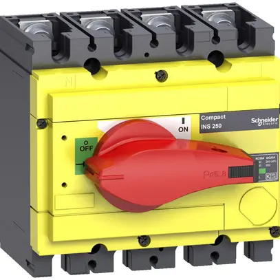 Lasttrennschalter Schneider Electric INS 4L 100A mit Drehgriff rot/gelb 