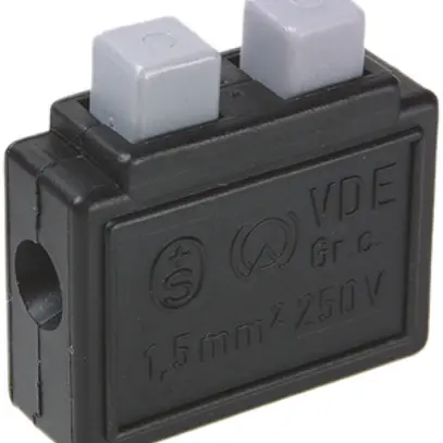 Federzugklemme Woertz 0.75…1.5mm² 10A 250V Federzuganschluss 2×1 schwarz 