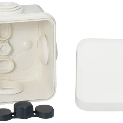 Boîte de dérivation AP Mureva 65×65×45mm vide blanc IP55 