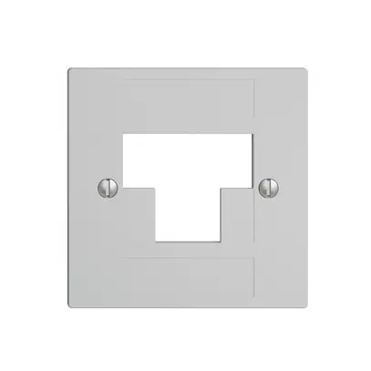 Plaque frontale 2×RJ45 ITplus gris clair, EDIZIOdue 