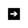 Folie neg.Symbol Pfeil gerade EDIZIOdue schwarz 42×42 für Lampe LED 