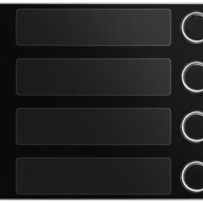 Plaque frontale pour module d'appel Urmet Alpha, 4×bouton, IP55, noir 