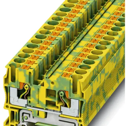 Morsetto di protez.0.5…10mm² con.Push-in verde/giallo PT 6-PE 