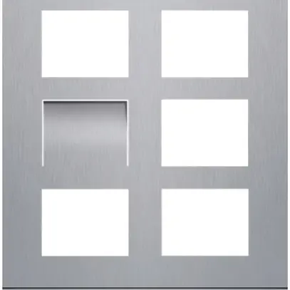 Cadre de recouvrement vidéo ABB-Welcome, pour 2/3 (6 modules), ac-fin brossé 