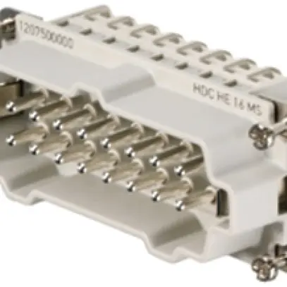 Inserto maschio Weidmüller HDC HE 500V 16A 16L a vite grd.6 