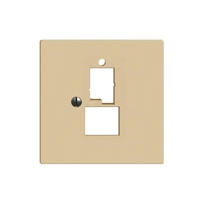 Plaque frontale 1×T+T,1×RJ45 EDIZIOdue sand R&M swissline 