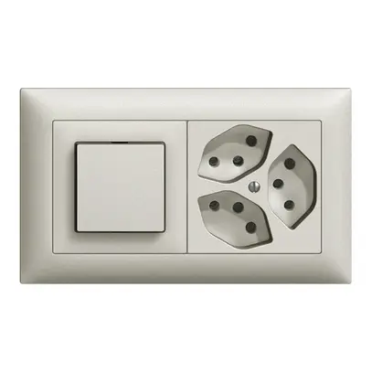 Combinazione INC EDIZIOdue 3/1P +3×T13 grigio chiaro, orizzontale 