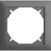 Telaio di copertura EDIZIOdue 80×86mm grigio scuro 