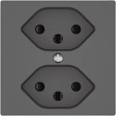Steckdose EDIZIO.liv SNAPFIX® 2×T13 mit Shutter dgu 