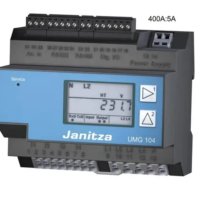 Janitza UMG 104 230V programmiert 400:5 