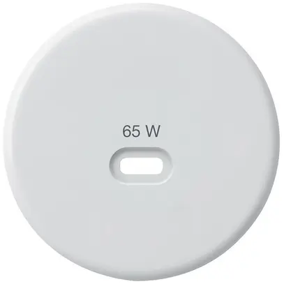 Disco frontale Hager basico, per presa di ricarica USB tipo C, bianco 