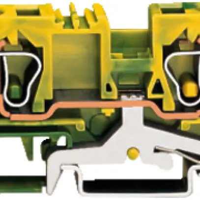 Morsetto WAGO 2L 10mm² verde/giallo 