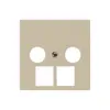 Placca frontale kallysto 2×coassiale/2×RJ45 beige 