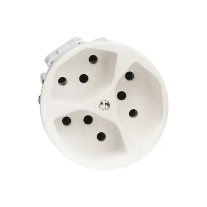 Presa INC FH 3×T13 3s bianco 