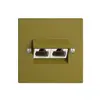 Prise ENC 2×RJ45/u 8P sép.EDIZIOdue olive ITplus 