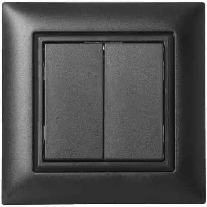Poussoir RF AP ALADIN EnOcean EDIZIOdue, 2-fois, noir 