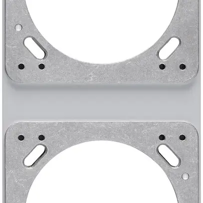 Placca di montaggio INC robusto 2×1 grigio 