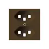 Plaque frontale kallysto 2×T23 60×60mm brun pour prise 2×T23 